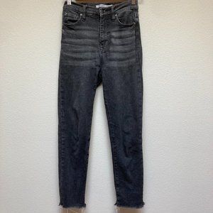 Black High Waisted Straight Leg Jeans